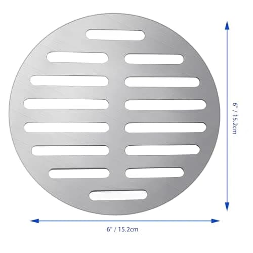 Vonty Round Stainless Steel Floor Drain Cover 6 Inch | Leak-Free Drain Cover with 14 Holes, Silver Tone thumbnail 4