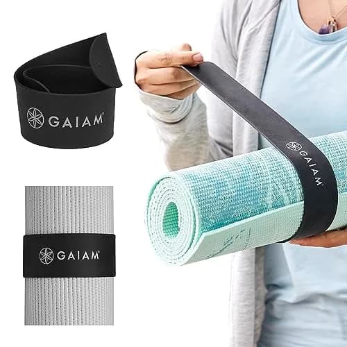 Gaiam Yoga Mat Strap Slap Band, Snap Closure, Fits Most Mats | Secure & Easy to Use thumbnail 1