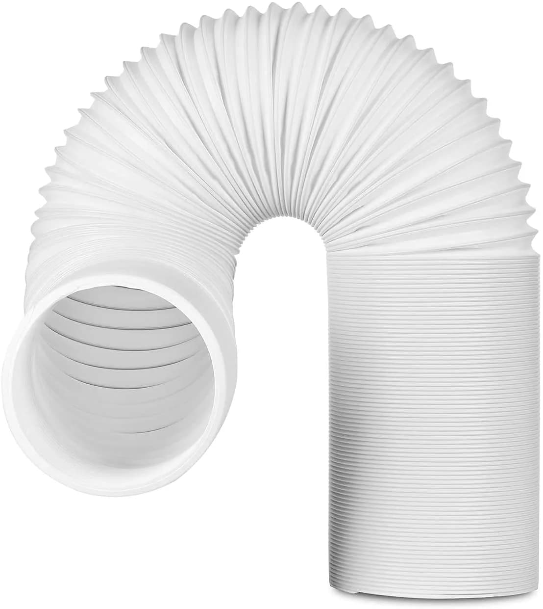 TURBRO Portable Air Conditioner Exhaust Hose 5 Inch Diameter 78 Inch Length White | Expandable & Universal Fit — 5 Inch Diameter