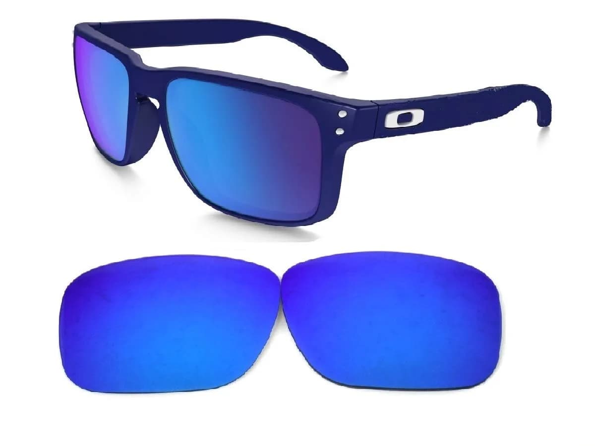 GALAXYLENSE Replacement Lenses for Oakley Holbrook 56-57mm | Polarized UV400 Impact-Resistant — Blue