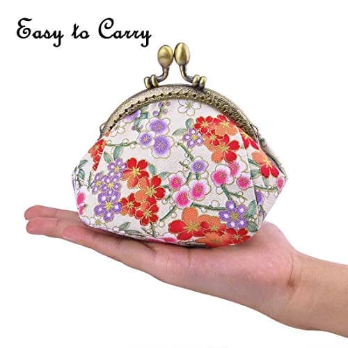 Oyachic Floral Coin Purse Canvas Wallet with Clasp | Vintage Small Coin Pouch for Women & Girls thumbnail 6