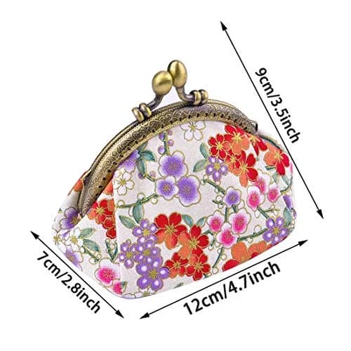 Oyachic Floral Coin Purse Canvas Wallet with Clasp | Vintage Small Coin Pouch for Women & Girls thumbnail 7