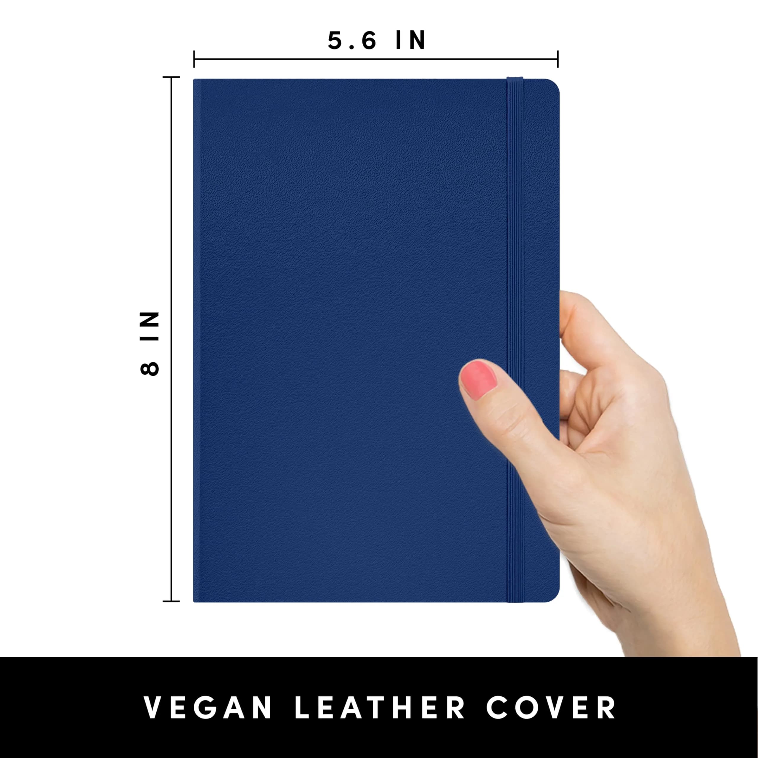 PAPERAGE Royal Blue Hardcover Journal Notebook, 5.6" x 8", 160 Pages, 100 GSM Thick Paper | Premium Journal for Work, School & Note Taking