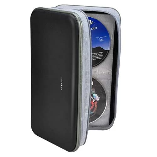 Wismart CD DVD Wallet 96 Capacity Heavy Duty Hard Shell Organizer Black | Protects Discs & Fits 96 DVDs thumbnail 7