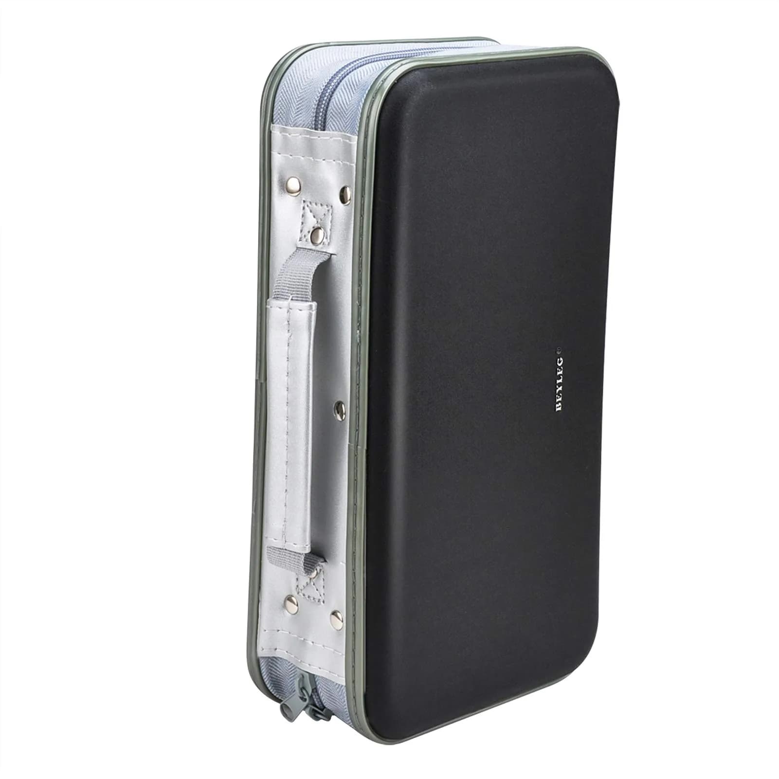 Wismart CD DVD Wallet 96 Capacity Heavy Duty Hard Shell Organizer Black | Protects Discs & Fits 96 DVDs - main product image