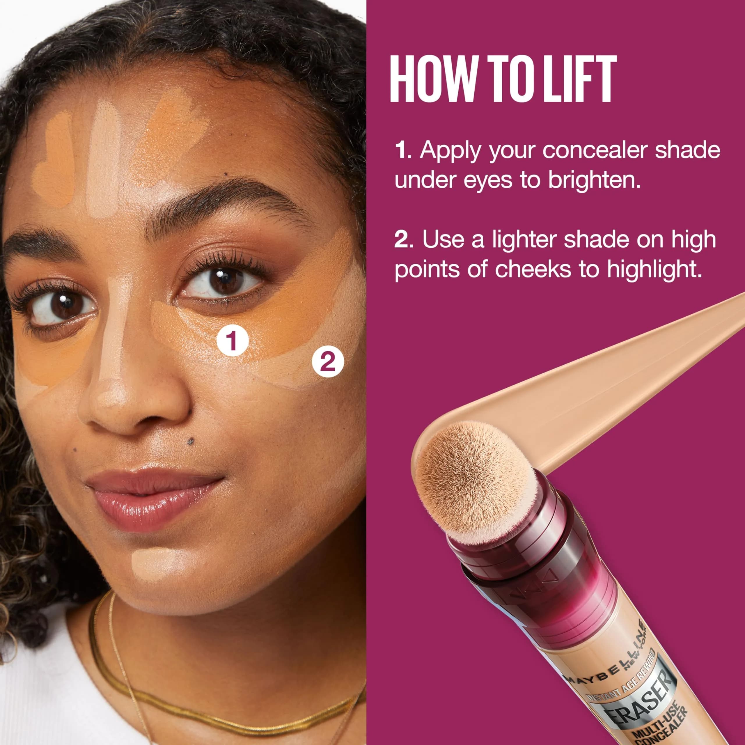 Maybelline Instant Age Rewind Eraser Concealer 147.5 5ml (0.2 Fl Oz) | Erase Dark Circles & Brighten Under Eyes thumbnail 6