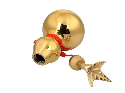 I-MART Brass Wu Lou Feng Shui Gourd 10.2 cm (4 Inch) | Traditional Home Decor Accent thumbnail 7