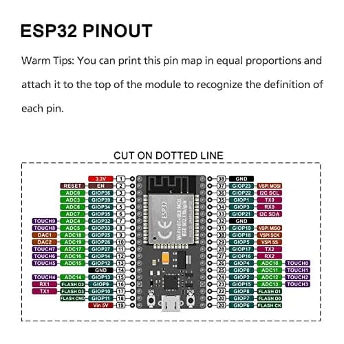 KeeYees ESP32S ESP32 Development Board 38PIN Dual Core WiFi + Bluetooth | 2PCS, 512MB SRAM, Arduino Compatible thumbnail 5