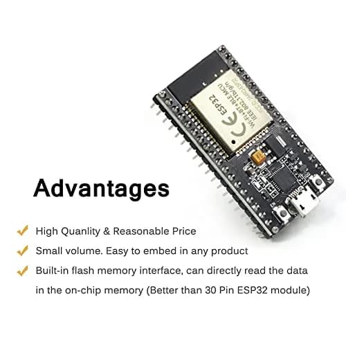 KeeYees ESP32S ESP32 Development Board 38PIN Dual Core WiFi + Bluetooth | 2PCS, 512MB SRAM, Arduino Compatible thumbnail 3