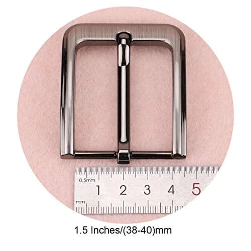 McFanBe Single Prong Square Belt Buckle 38mm (1.5 Inches) | Grey Alloy Replacement Buckle thumbnail 5