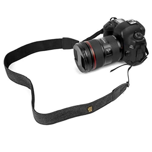 WANBY Canvas Camera Strap Black Shoulder Strap with Quick Release Buckles & PU Leather Accents | 71cm (28in) Adjustable Length thumbnail 4