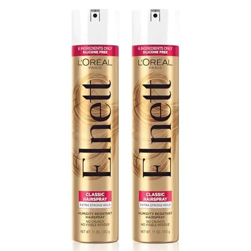L'Oreal Paris Elnett Classic Hairspray Extra Strong Hold 2x11 oz (325ml x 2) | Humidity Resistant Frizz Control for Color Treated Hair thumbnail 1