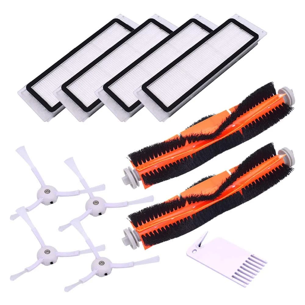 Neutop Replacement Kit Compatible with Roborock S6 S5 S4 E35 E25 E20 | 2 Main Brushes & HEPA Filters for Xiaomi Vacuum
