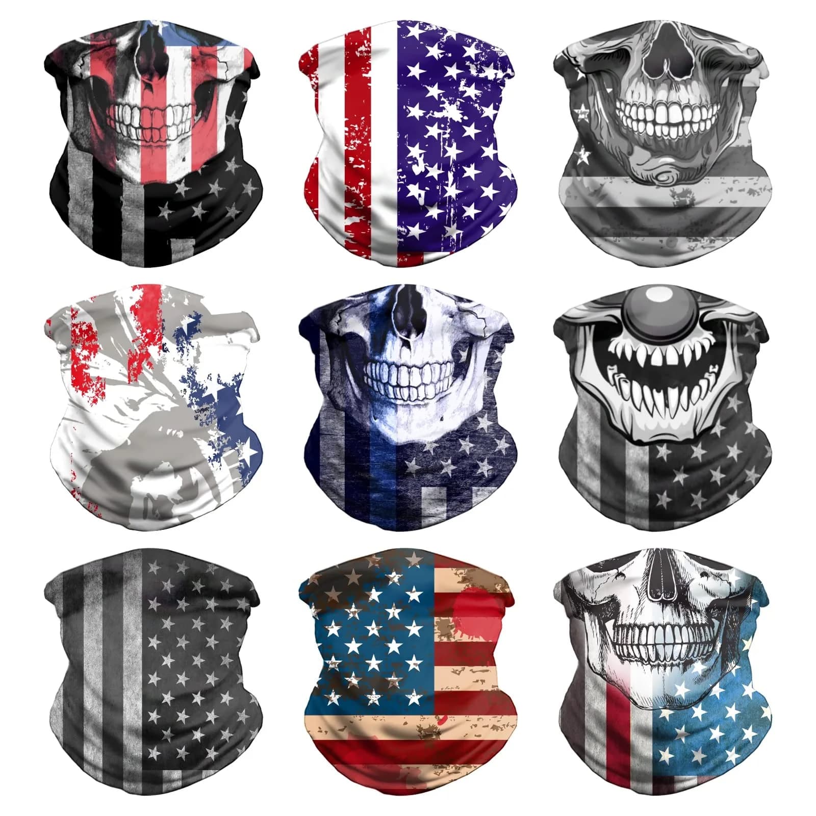 VCZUIUC Galaxy Print Headwear Bandana 9-Pack 24cm x 48cm (9.7"x19.5") | Multi-functional Head Wrap for Sports & Outdoors — Co-8