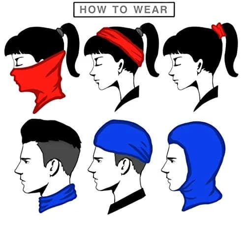 VCZUIUC 9-Pack Microfiber Headband Face Mask Neck Gaiter 55cm x 25cm (21.5"x9.7") | UPF 50+ Sun Protection thumbnail 3