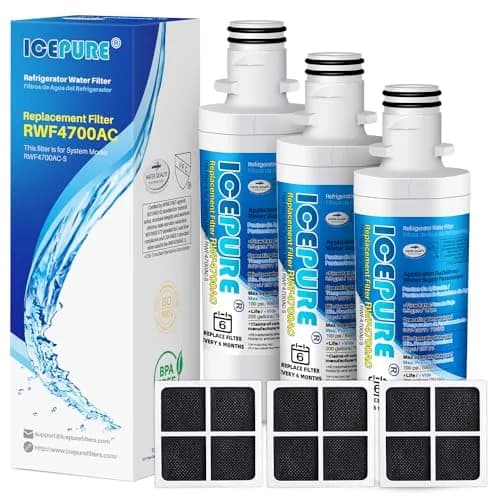 ICEPURE LT1000PC Refrigerator Water Filter and LT120F Air Filter Combo 3-Pack | NSF Certified for Safe Drinking Water thumbnail 1
