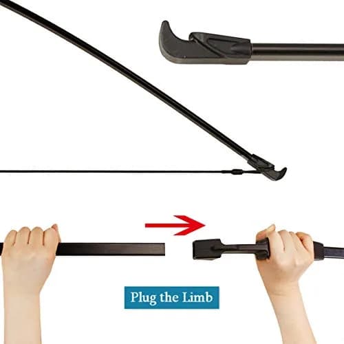 Mxessua 45" Youth Bow and Arrows Set Black | Beginner Recurve Archery Kit with 9 Arrows, Arm Guard, Quiver, Target Faces thumbnail 7