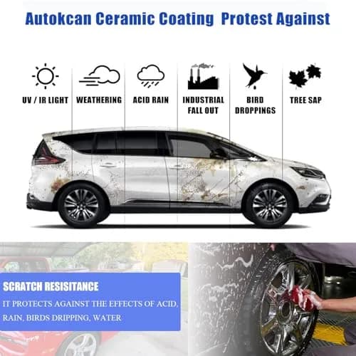 Autokcan Nano Ceramic Coating 30ML | Hydrophobic, Anti-Scratch, High Gloss Car Protection thumbnail 4