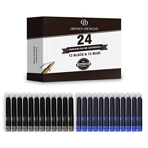 Dryden Designs Fine Nib Fountain Pen - Pink, 0.5mm Line Size | Smooth Elegant Writing with 24 Ink Cartridges thumbnail 4