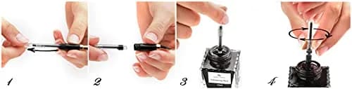Dryden Designs Fine Nib Fountain Pen - Pink, 0.5mm Line Size | Smooth Elegant Writing with 24 Ink Cartridges thumbnail 7
