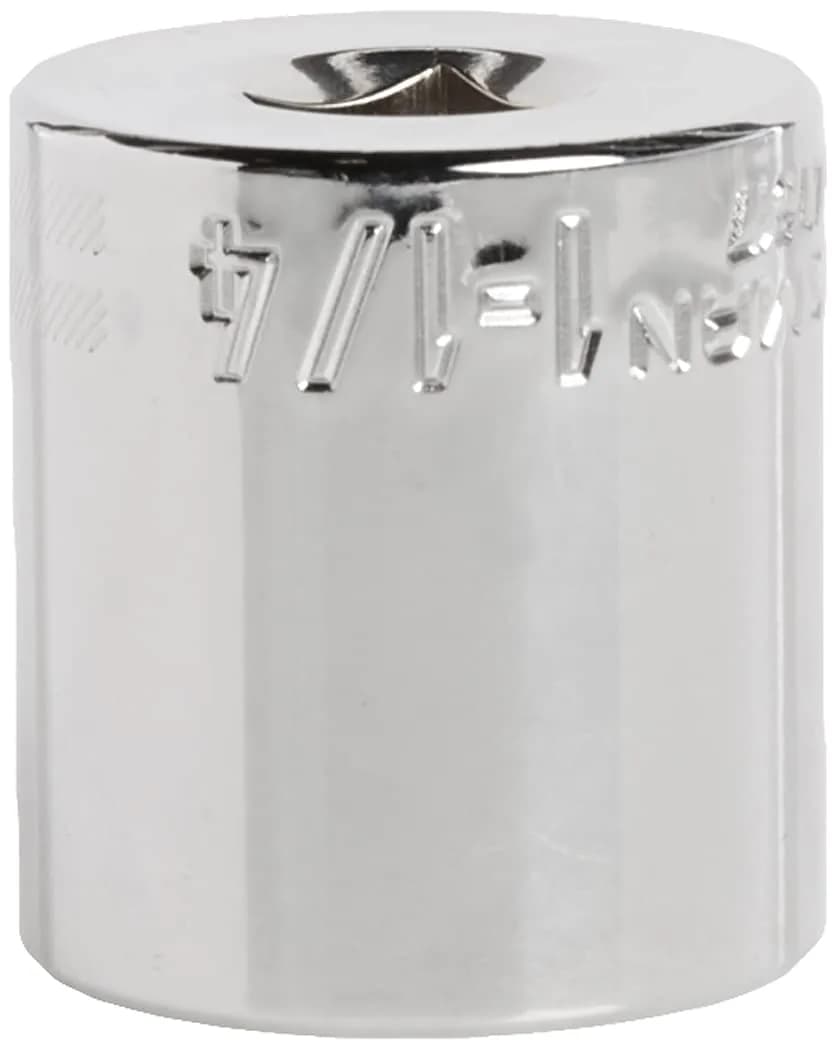 CRAFTSMAN Shallow Socket, SAE, 1/2-Inch Drive, 1-1/4-Inch | Rust-Resistant Chrome Finish