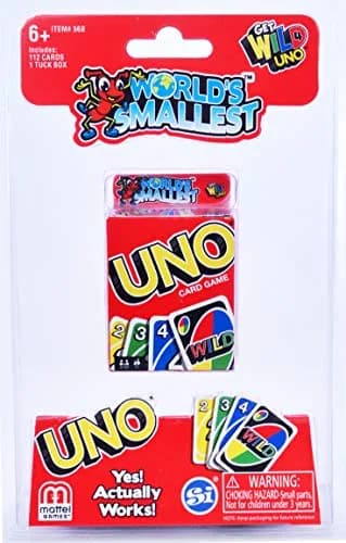 World's Smallest UNO Card Game 112 Cards | Classic Matching Game for Ages 6+ thumbnail 1