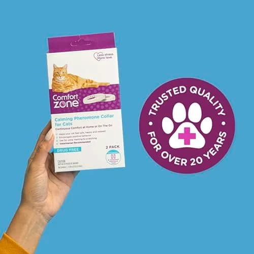 Comfort Zone Cat Calming Collar Savings Pack, 1 30-Day Collar | Drug-Free Pheromone Relief for Cat Anxiety thumbnail 7