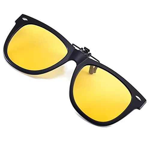 FRAZALA Polarized Clip-On Night Driving Glasses Over Prescription Glasses | Anti-Glare Night Vision thumbnail 1