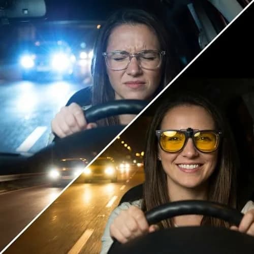 FRAZALA Polarized Clip-On Night Driving Glasses Over Prescription Glasses | Anti-Glare Night Vision thumbnail 5