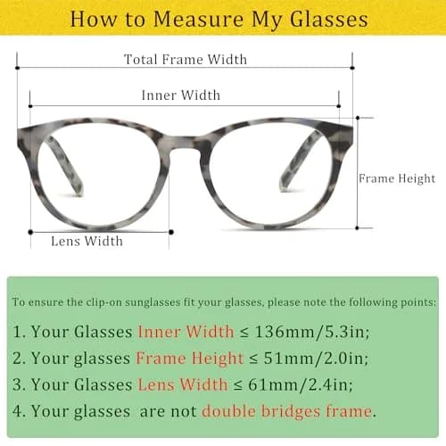 FRAZALA Polarized Clip-On Night Driving Glasses Over Prescription Glasses | Anti-Glare Night Vision thumbnail 3