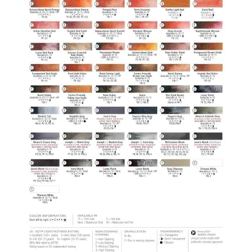DANIEL SMITH Watercolor Alvaro's Fresco Grey 15ml (0.5 oz) | Semi-Transparent, Granulating, Low Staining thumbnail 8