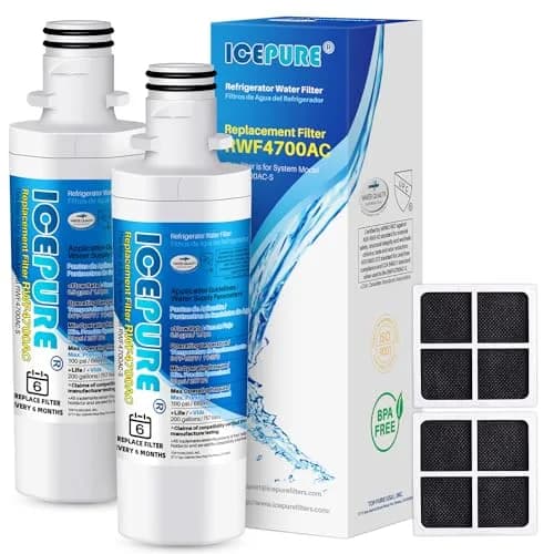 ICEPURE LT1000P Refrigerator Water Filter & LT120F Air Filter Combo | 200 Gallons (6 Months) Filtration thumbnail 1