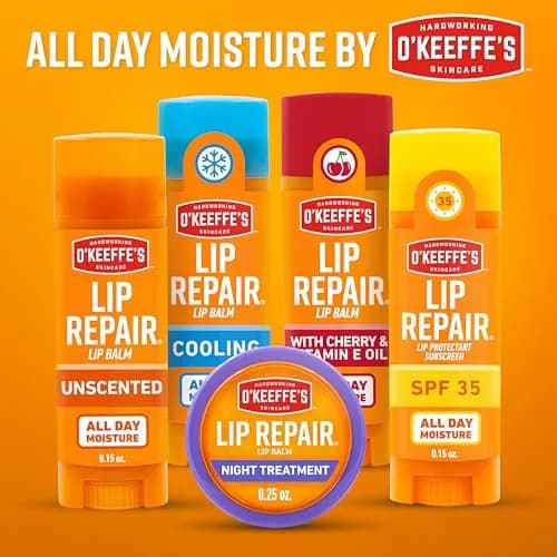O'Keeffe's Lip Repair Night Treatment Balm 0.25 oz (7g) | Overnight Repair for Severely Dry, Cracked Lips thumbnail 7