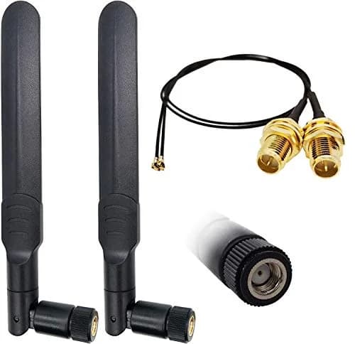 Tenmory WiFi Antenna Dual-Band 8dBi RP-SMA Male MHF4 Cable Kit for M.2 NGFF Card (2 Pcs) thumbnail 1