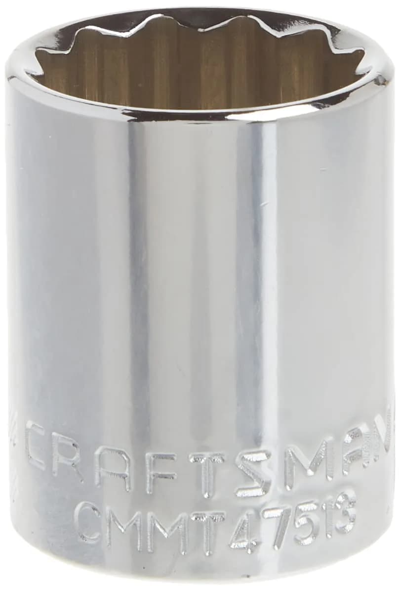 CRAFTSMAN Shallow Socket, SAE, 1/2-Inch Drive, 15/16-Inch, 12-Point | Rust-Resistant, Large Markings - main product image