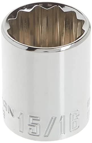 CRAFTSMAN Shallow Socket, SAE, 1/2-Inch Drive, 15/16-Inch, 12-Point | Rust-Resistant, Large Markings thumbnail 2