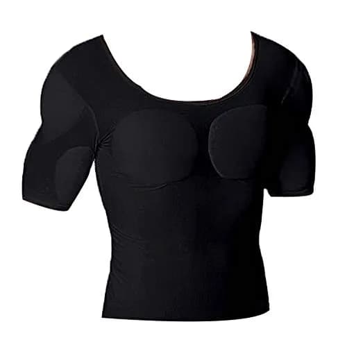 Ypnrd Fake Muscle Suit Shirt Men's Black Medium | Invisible Simulation with Detachable Pad thumbnail 1