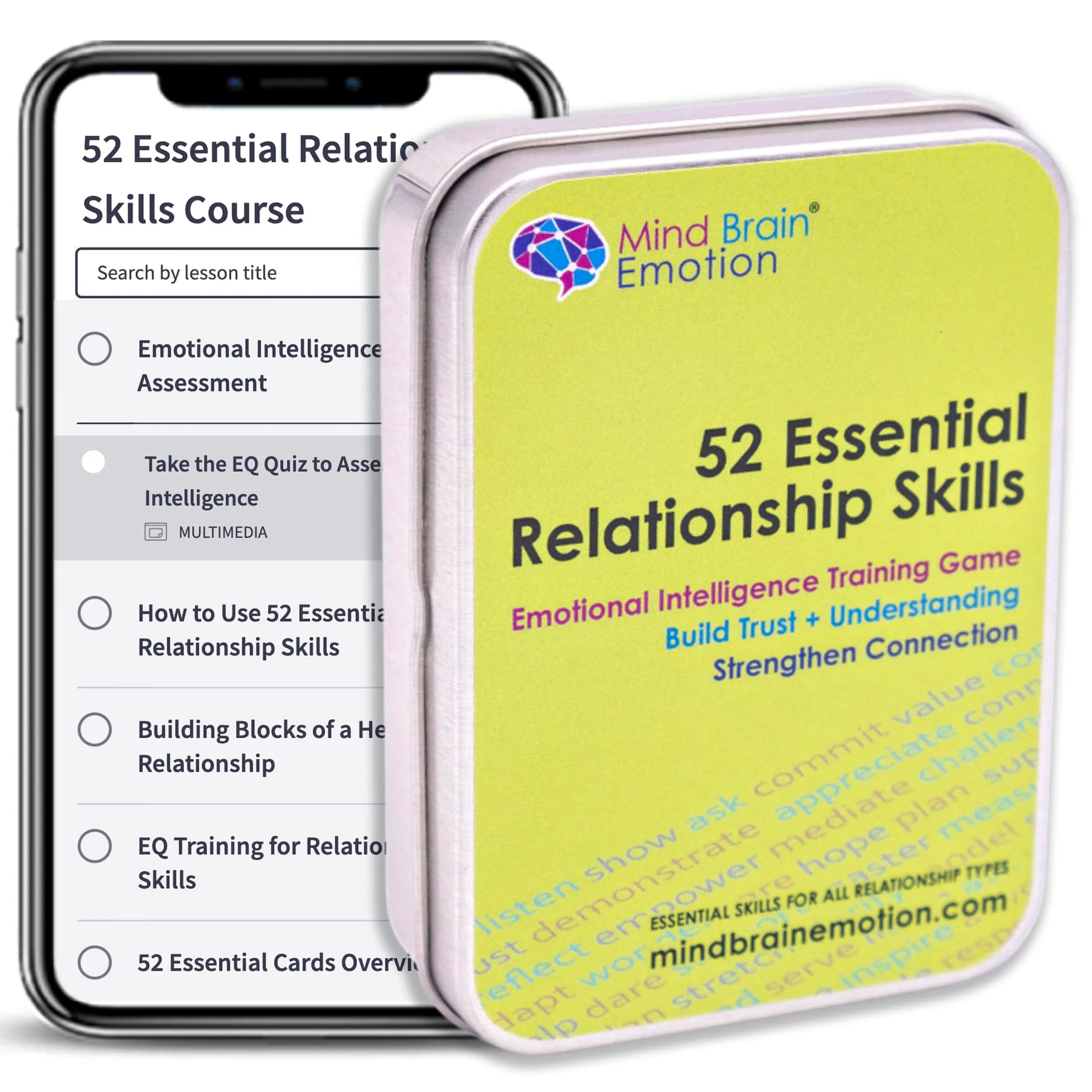 Mind Brain Emotion 52 Essential Social Skills Lessons & Teaching Tool Kit | Social Emotional Learning Activities for Parents, Teachers, School Counselor (Kindergarten, Elementary Kids) — Sturdy Cards With Tin Case for Repeat Use