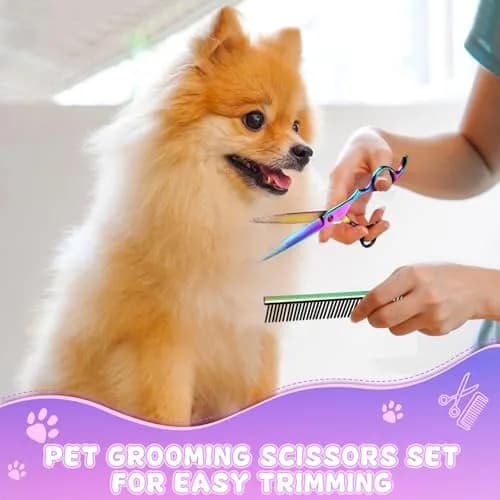 Moontay Dog Grooming Scissors Set, 7 Inch/8 Inch | Professional Shears for Pet Grooming thumbnail 2