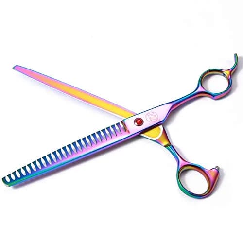 Moontay 8" Professional Dog Grooming Scissors Set of 5 with Pet Comb & Bag | Sharp, Ergonomic & Hand Forged thumbnail 7