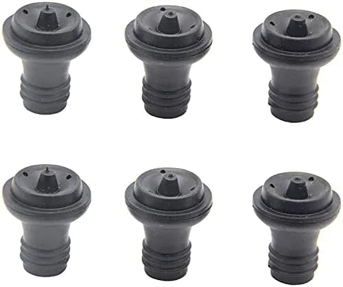 Ergonflow Vacuum Wine Stoppers - Set of 6 Rubber Stoppers for Wine Preservation (1.9cm x 4.3cm x 1.9cm) thumbnail 1