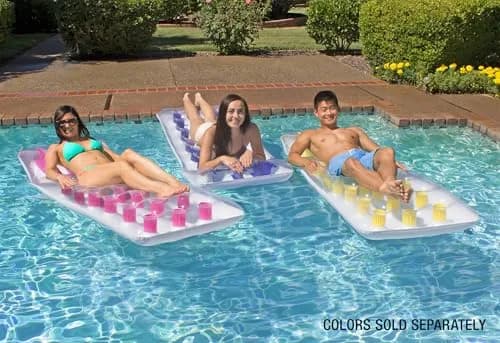 Poolmaster Classic French Pocket Inflatable Swimming Pool Mattress Float 200 lb Capacity | Water-Trapping Pockets for Cooling thumbnail 6