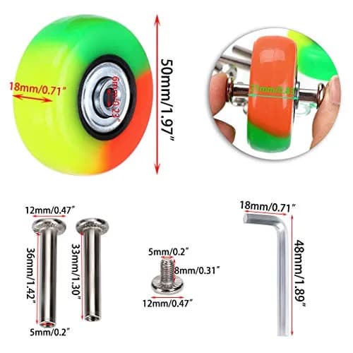 OwnMy 50mm x 18mm Luggage Suitcase Replacement Wheels Set of 4 | Smooth Rolling for Travel thumbnail 3