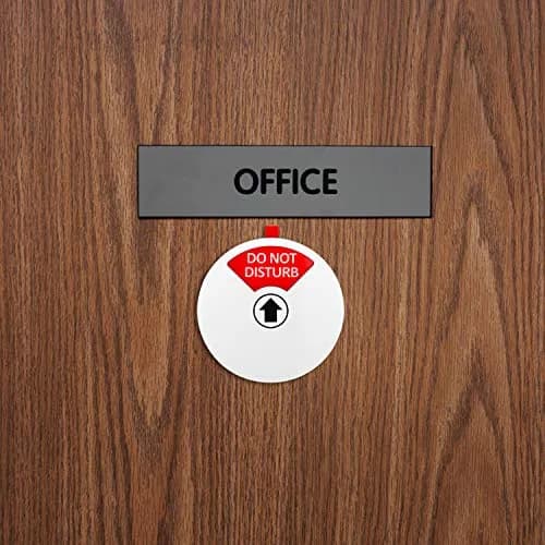 Kichwit Privacy Sign for Office Door, 5 Inch Silver | 4 Statuses: Do Not Disturb, Please Knock, In Meeting, Out of Office thumbnail 6