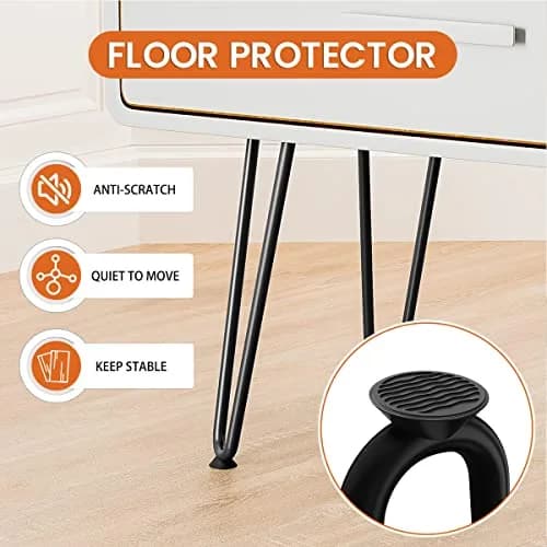 Genius Iron Furniture Legs 6 inch | Mid-Century Modern Steel DIY Home Decor thumbnail 4