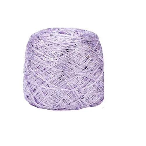 CLISIL Lilac Sequin Yarn 100g (3.5 oz) | Sparkle Fantasy Art Yarn for Crochet, Knitting, Weaving thumbnail 1