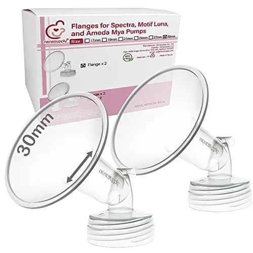Nenesupply Flanges 30mm 2 pc Compatible with Spectra S2 S1 9 Plus Synergy Gold | Wide Mouth Pump Parts thumbnail 1