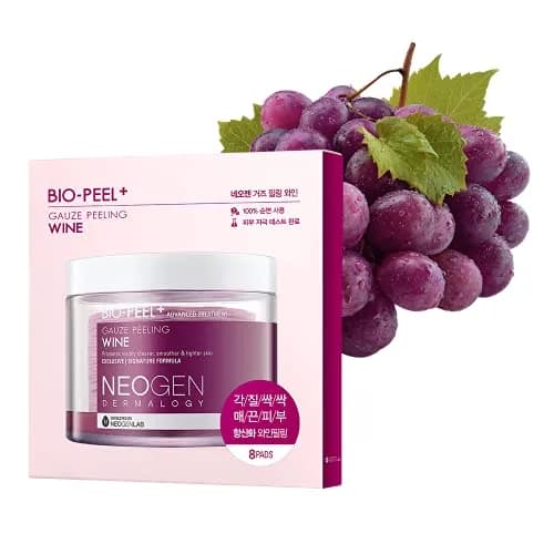 DERMALOGY by NEOGENLAB Bio-Peel Gauze Peeling Pads (Wine, 8 pcs) | Gentle exfoliation with antioxidants for healthy skin thumbnail 1