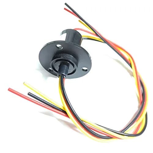 Taidacent Electrical Slip Ring Collector Ring Rotary Electrical Contact Joint 3 Wires 15A Diameter 22mm | Long-lasting gold contact thumbnail 5