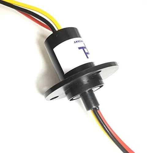 Taidacent Electrical Slip Ring Collector Ring Rotary Electrical Contact Joint 3 Wires 15A Diameter 22mm | Long-lasting gold contact thumbnail 2